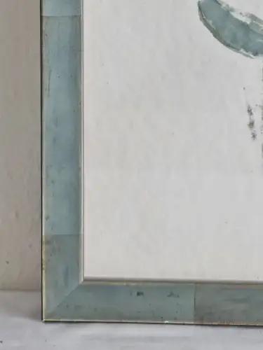 H1445-Aquarell-Bild-Gemälde-hinter Glas-Stillleben-gerahmt