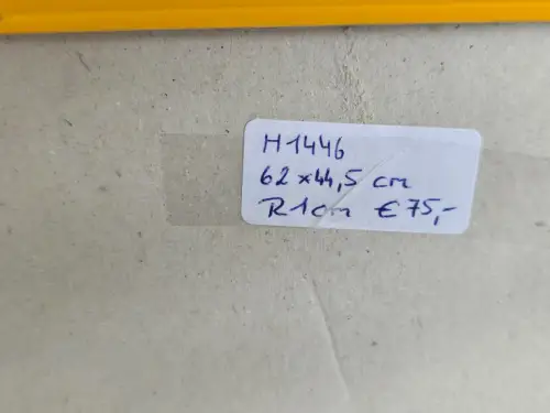 H1446-Aquarell-Stillleben-Bild-Gemälde-hinter Glas-gerahmt-Passepartout