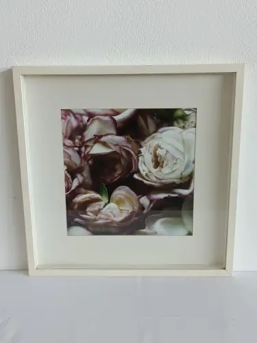 H252-Blumenbild-Pfingstrosen-Druck-Gemälde-Bild-gerahmt