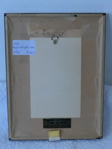H82-Bild-Gemälde-Farbradierung-Stadtbild-Wien-signiert-gerahmt-hinter Glas
