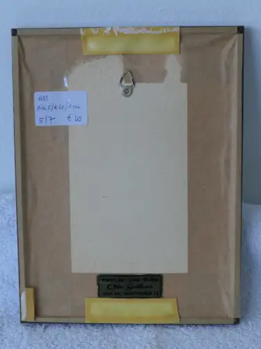H83-Bild-Gemälde-original Radierung-Klingentor-Rothenburg-gerahmt-signiert