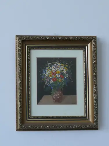 H91-Stillleben-Öl auf Karton-Gemälde-Ölbild-Ölgemälde-signiert-gerahmt