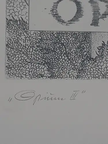 H297-Abstrakte Kunst-original-Radierung-Passepartout-signiert-datiert