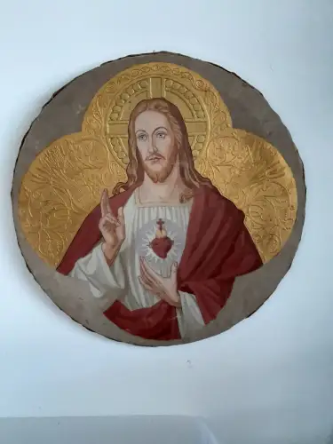 H1466-Heiligenbild-Jesus-Ölbild-Öl auf Leinen-Ölgemälde