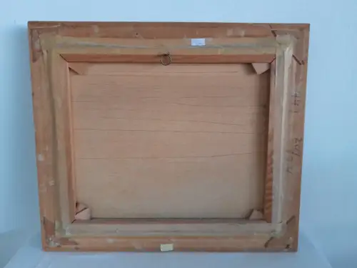 H1469-Ölbild-Öl auf Leinen-Ölgemälde-Landschaftsbild-gerahmt-Bild-Gemälde