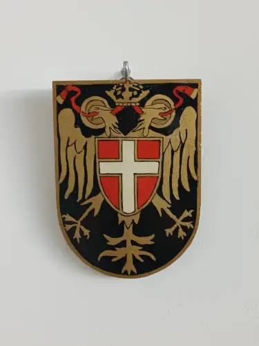 H816-Holzwappen-Wien-bemaltes Wappen