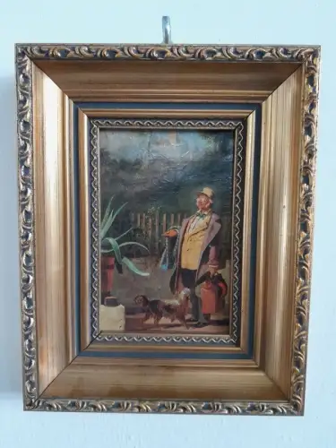 H1477-Kunstdruck-auf Karton-Szenenbild-Bild-Gemälde-Druck-gerahmt