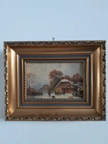 H1478-Kunstdruck-auf Karton-Landschaftsbild-gerahmt-Bild-Gemälde