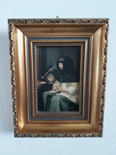 H1481-Kunstdruck-auf Karton-Szenenbild-gerahmt-Bild-Gemälde