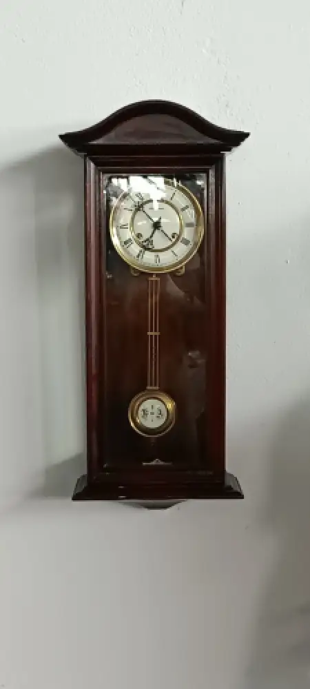 H61074-Historismusuhr-Wanduhr-Pendeluhr-altdeutsche Wanduhr-Uhr-Historismus 1