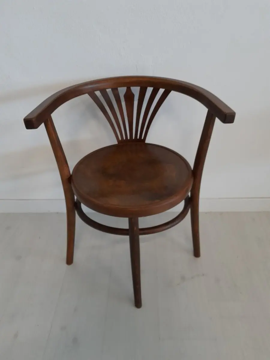 H61483-Bugholzsessel-Jugendstil-Stuhl-Fischel-Sessel-Sitzmöbel-Bugholz