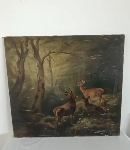 H808-Ölbild-Öl auf Leinen-Ölgemälde-Landschaftsbild-Tierbild-Bild-Gemälde