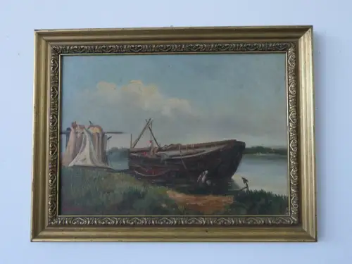 H89-Ölbild-Ölgemälde-Öl auf Holz-Landschaftsbild-signiert-gerahmt-Bild