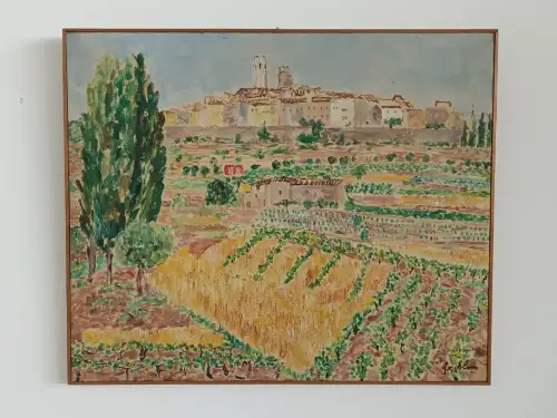 H811-Ölbild-Landschaftsbild-Öl auf Leinen-Ölgemälde-signiert