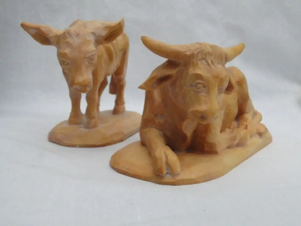 3457-Krippenfiguren-Holzkiste-8 Holzfiguren-Krippe-Truhe-Holzfiguren-Box 4