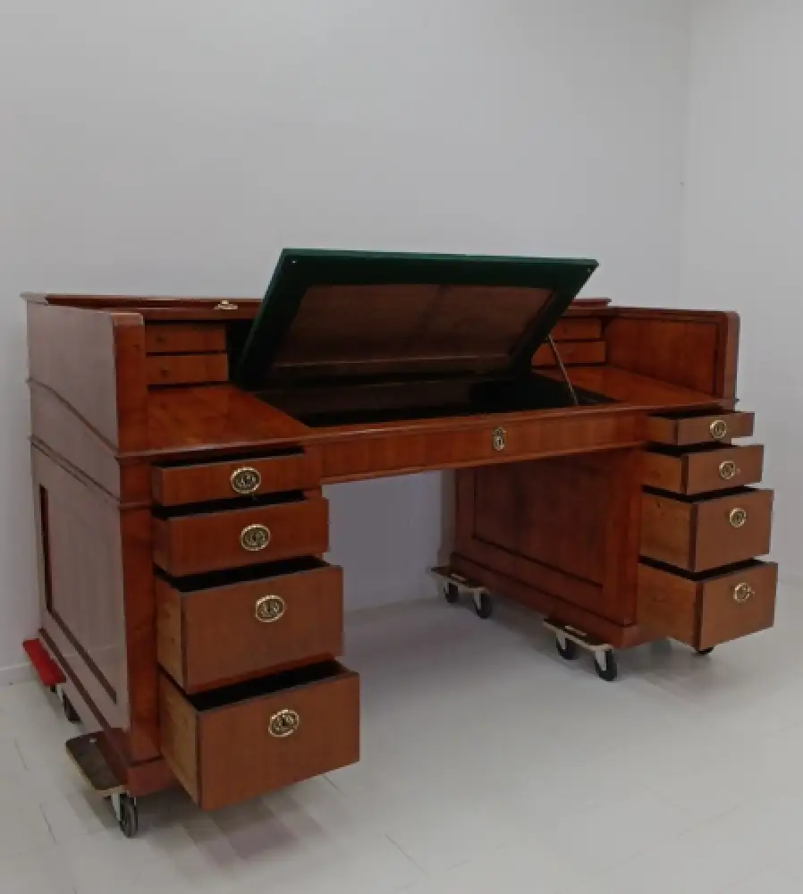7304-Biedermeierschreibtisch-Rollladenschreibtisch-sehr großer Schreibtisch-Bied 13