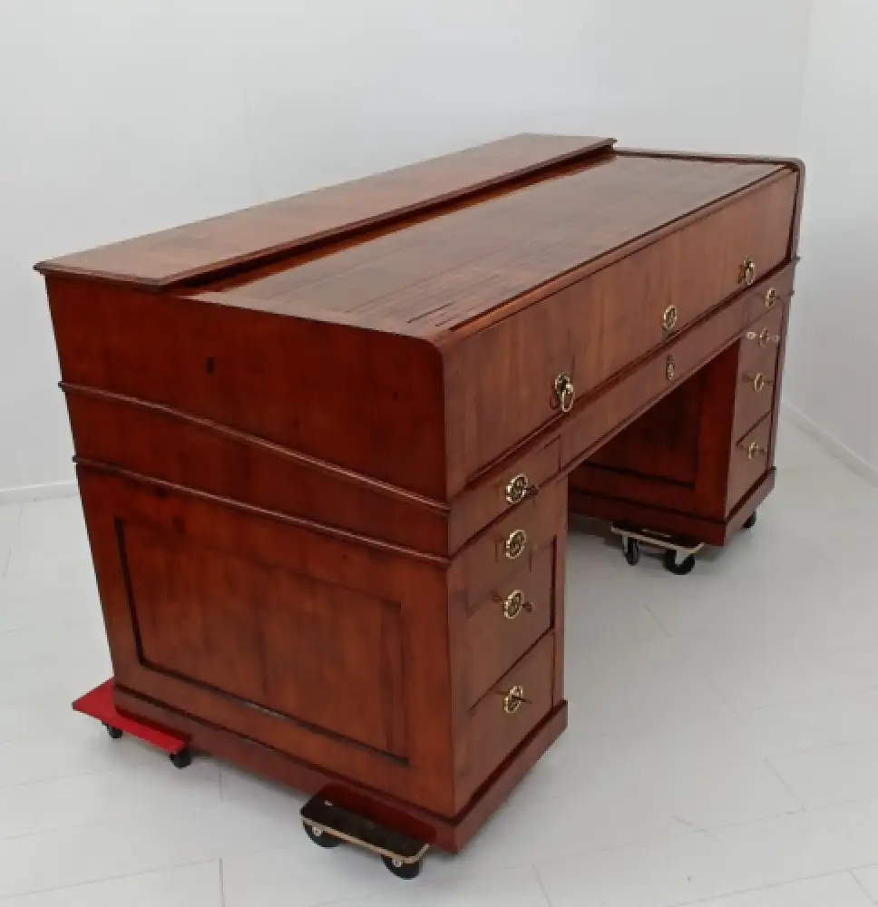 7304-Biedermeierschreibtisch-Rollladenschreibtisch-sehr großer Schreibtisch-Bied 14