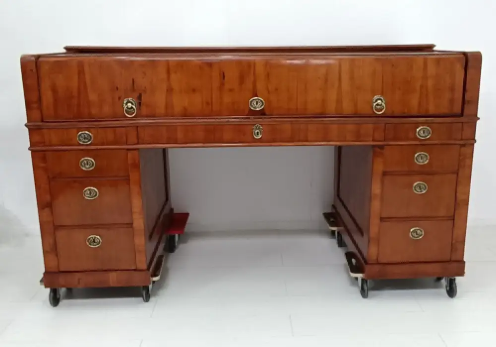 7304-Biedermeierschreibtisch-Rollladenschreibtisch-sehr großer Schreibtisch-Bied 2