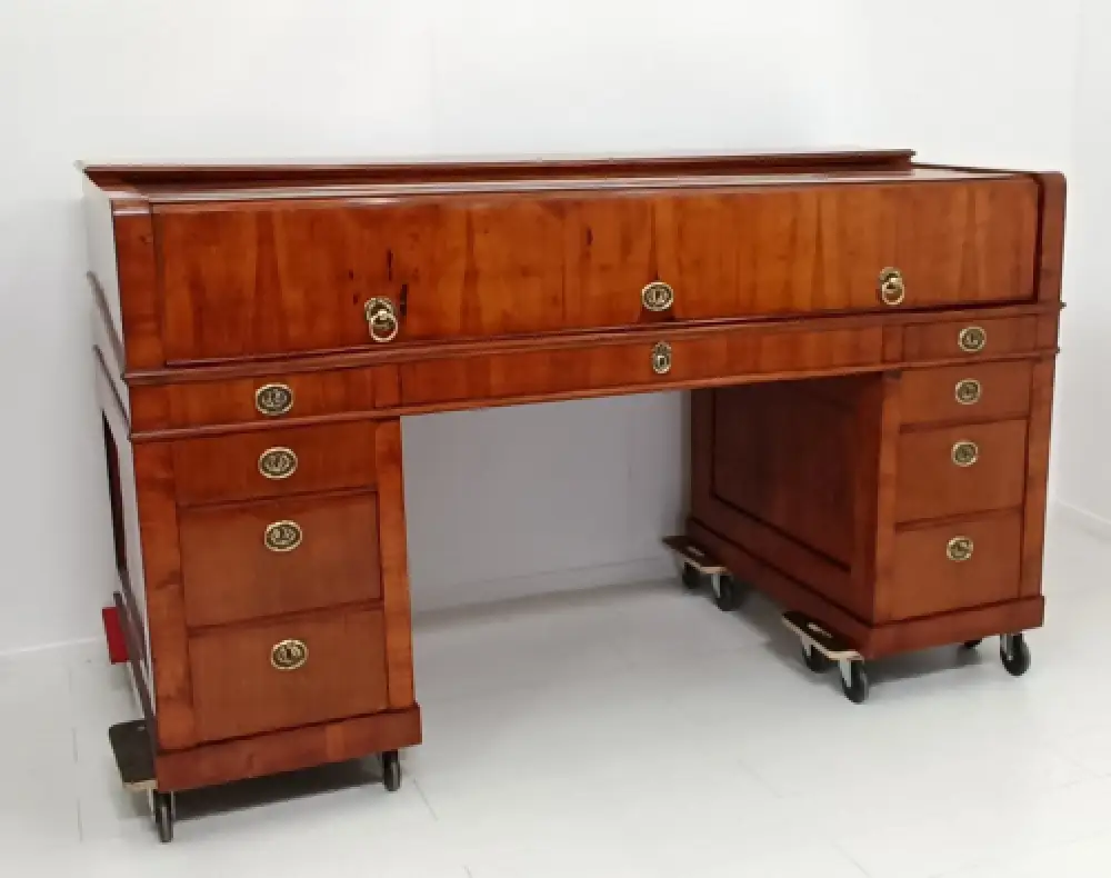 7304-Biedermeierschreibtisch-Rollladenschreibtisch-sehr großer Schreibtisch-Bied 3
