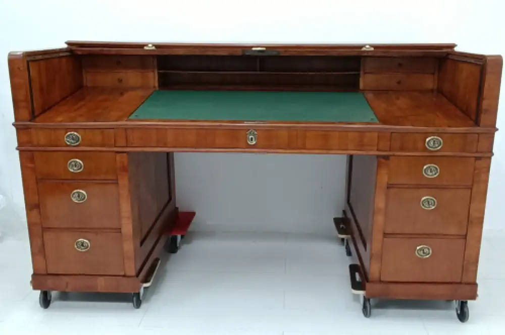 7304-Biedermeierschreibtisch-Rollladenschreibtisch-sehr großer Schreibtisch-Bied 8