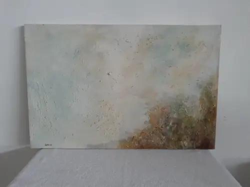 H1544-Abstraktes Bild-Gemälde-Mischtechnik-Putztechnik