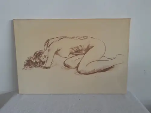 H1549-Aktbild-Gemälde-Bild-monogrammiert-datiert