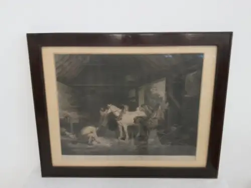 H1540-Kunstdruck-Druck-Bild-Gemälde-gerahmt-Passepartout-hinter Glas