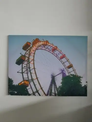 H1566-Druck-auf Leinen-Riesenrad-Wien-Bild-Gemälde