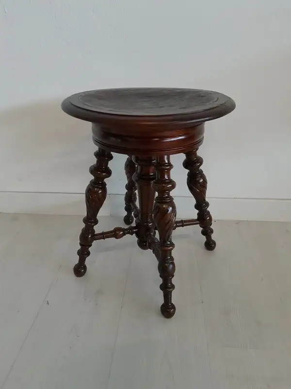 H61496-Historismus-Hocker-Salonhocker-Klavierhocker-Sitzmöbel 0
