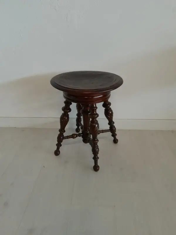 H61496-Historismus-Hocker-Salonhocker-Klavierhocker-Sitzmöbel 1