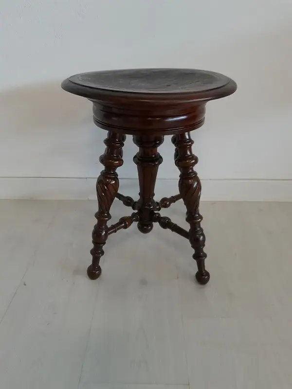 H61496-Historismus-Hocker-Salonhocker-Klavierhocker-Sitzmöbel 2