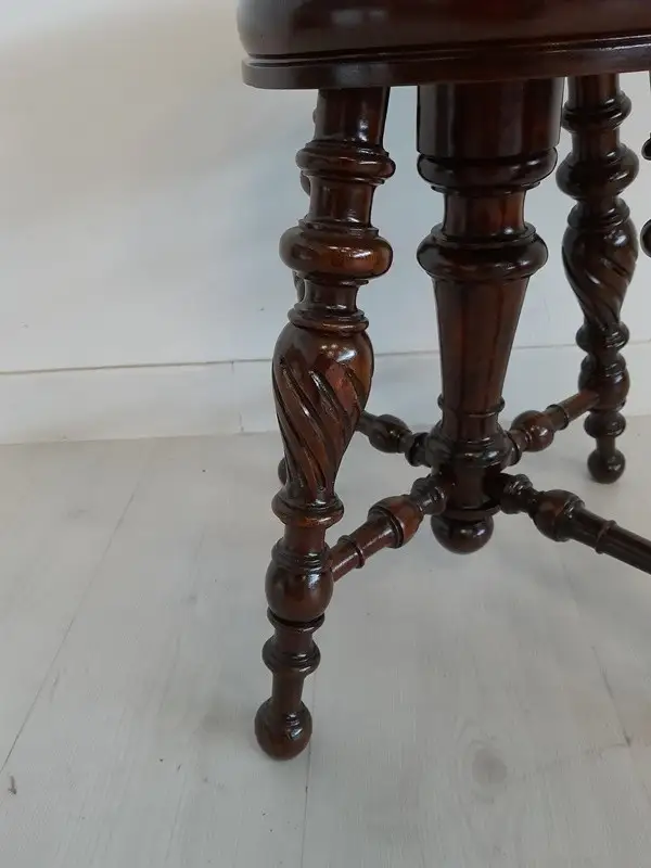 H61496-Historismus-Hocker-Salonhocker-Klavierhocker-Sitzmöbel 3