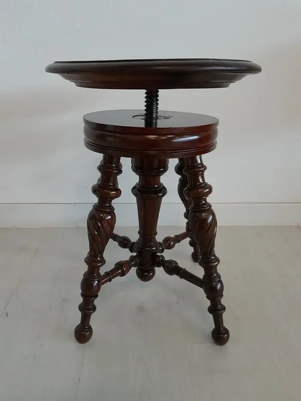 H61496-Historismus-Hocker-Salonhocker-Klavierhocker-Sitzmöbel 6