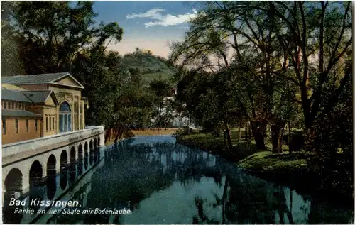 Bad Kissingen - Partie an der Saale mit Bodenlaube -37262