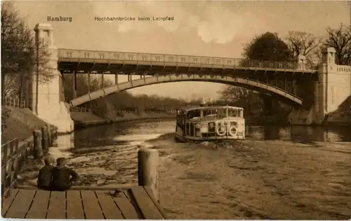 Hamburg - Hochbahnbrücke beim Keinpfad -37882