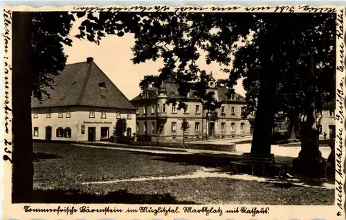 Bärenstein im Müglitztal - Marktplatz mit Rathaus -37034