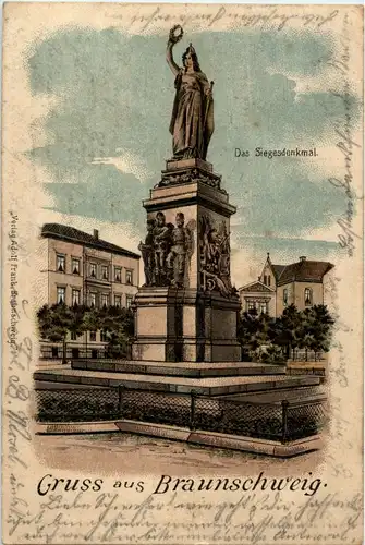 Gruss aus Braunschweig - Siegesdenkmal - Litho -38092