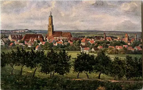 Nördlingen im Ries - Künstlerkarte J. Marschall -37212