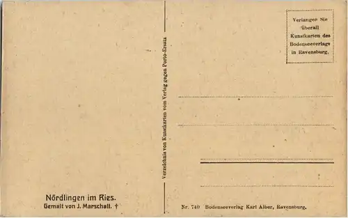 Nördlingen im Ries - Künstlerkarte J. Marschall -37212