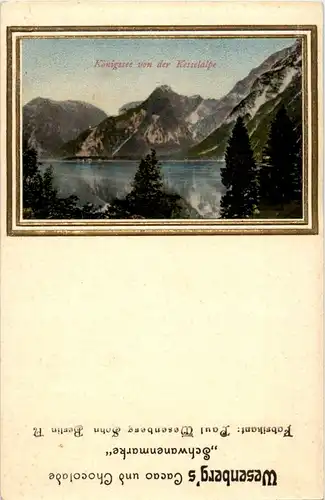 Königsee von der Kesselalpe - Werbung Wesenberg Cacao und Chocolade -38278