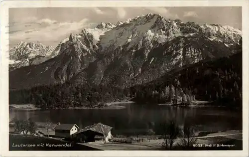 Mittenwald - Lautersee mit Karwendel -37414