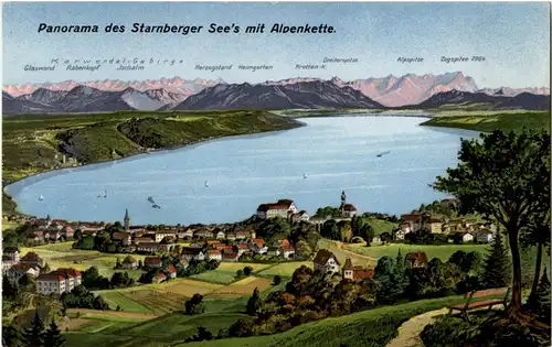 Panorama des Starnberger See -37052