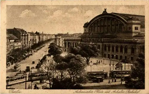 Berlin - Askanischer Platz mit Anhalter Bahnhof -38165