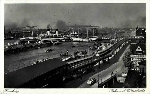 Hamburg Hafen mit Überseebrücke -38518