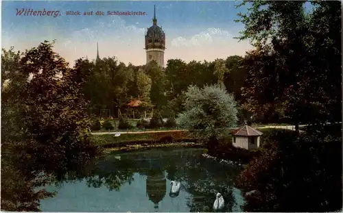 Wittenberg - Blick auf die Schlosskirche -37260