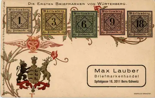Die ersten Briefmarken von Württemberg - Bern Briefmarkenhandel -38330
