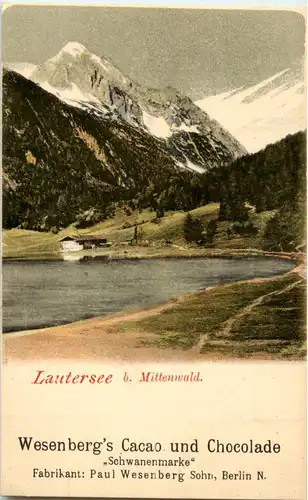 Lautersee bei Mittenwald - Werbung Wesenberg Cacao und Chocolade -38276