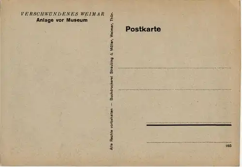 Verschwundenes Weimar - Anlage vor Museum - Künstler Kurt Halboth -38603