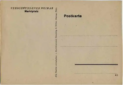 Verschwundenes Weimar - Marktplatz - Künstler Kurt Halboth -38610