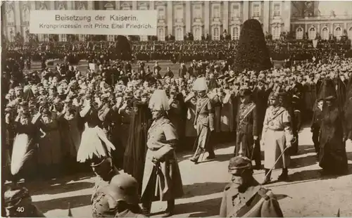 Beisetzung der Kaiserin - Kronprinzessin mit Prinz Eitel friedrich -39702